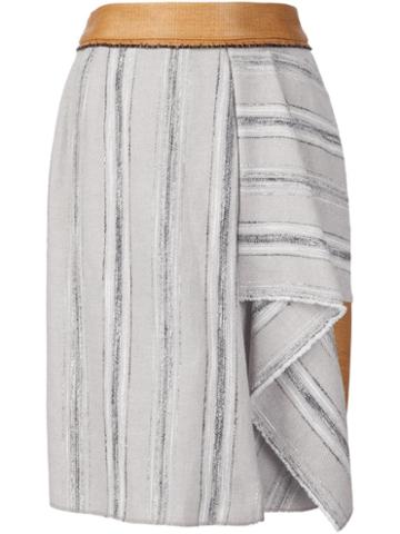 Sophie Theallet Striped Basketweave Skirt