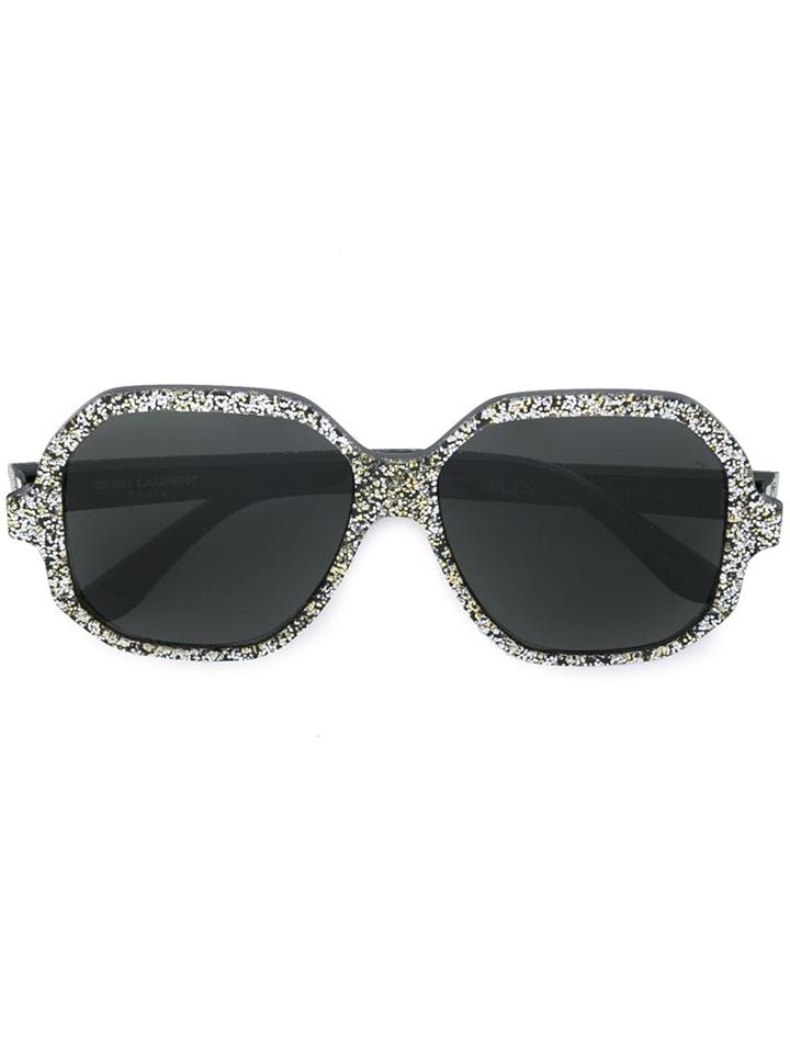 Saint Laurent 'new Wave 2' Sunglasses, Women's, Grey, Acetate