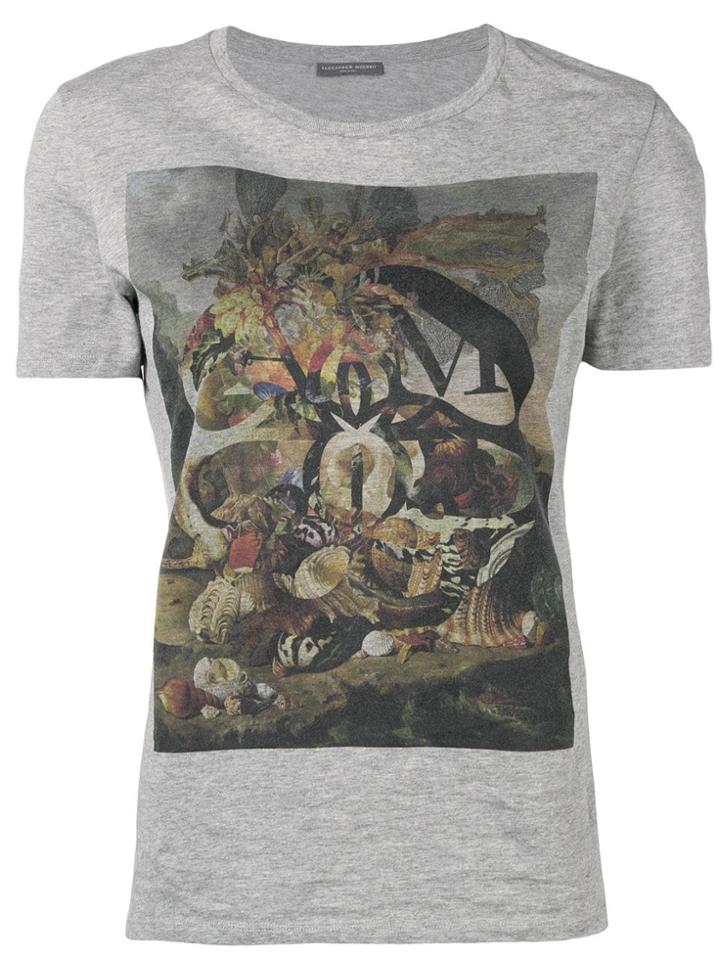 Alexander Mcqueen Printed Round Neck T-shirt - Grey