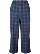 Veronica Beard Pyjama-style Check Trousers - Blue