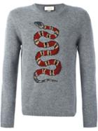 Gucci Snake And Lightning Bolt Intarsia Jumper