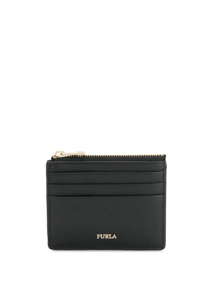 Furla Logo Plaque Cardholder - Black