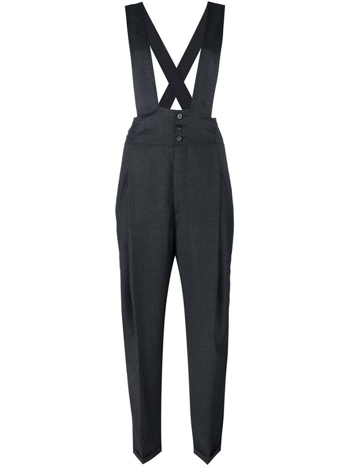 Dondup Tapered Overalls, Women's, Size: 40, Grey, Virgin Wool