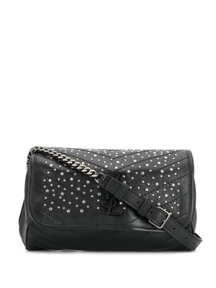Saint Laurent Niki Star Studded Handbag - Black