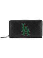 Gucci La Angels Patch Continental Wallet - Black