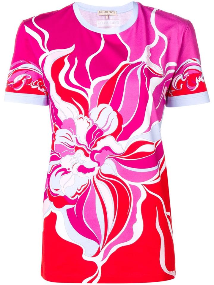 Emilio Pucci Abstract Print T-shirt - Pink