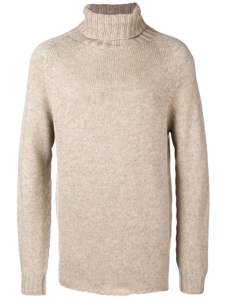 Ma'ry'ya Knitted Turtleneck Sweater - Nude & Neutrals