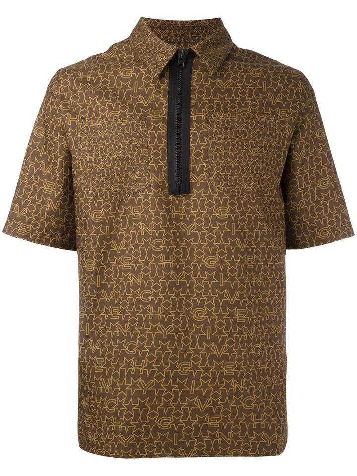 Givenchy Star Logo Print Polo Shirt, Men's, Size: 39, Brown, Cotton