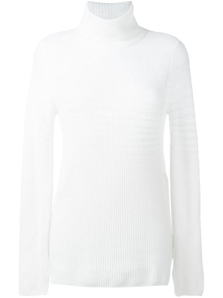 Fendi Roll Neck Jumper, Women's, Size: 40, Nude/neutrals, Polyamide/cashmere/mohair