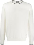 Fay Elbow-patch Jumper - White