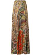 Etro Paisley Print Full-length Skirt - Multicolour