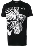 Valentino Fish Graphic Print T-shirt - Black