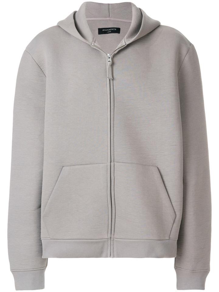 All Saints Zipped Hoodie - Grey