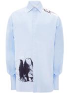 Jw Anderson Durer Feet And Mouse Print Formal Shirt - Blue