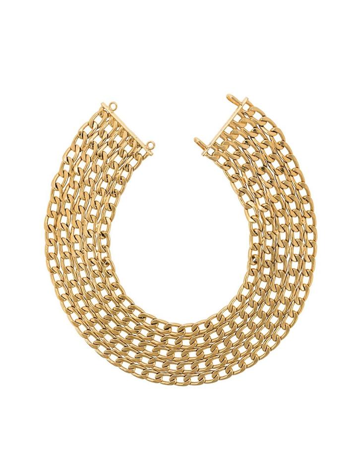 Chanel Vintage Rock Gourmette Necklace - Gold