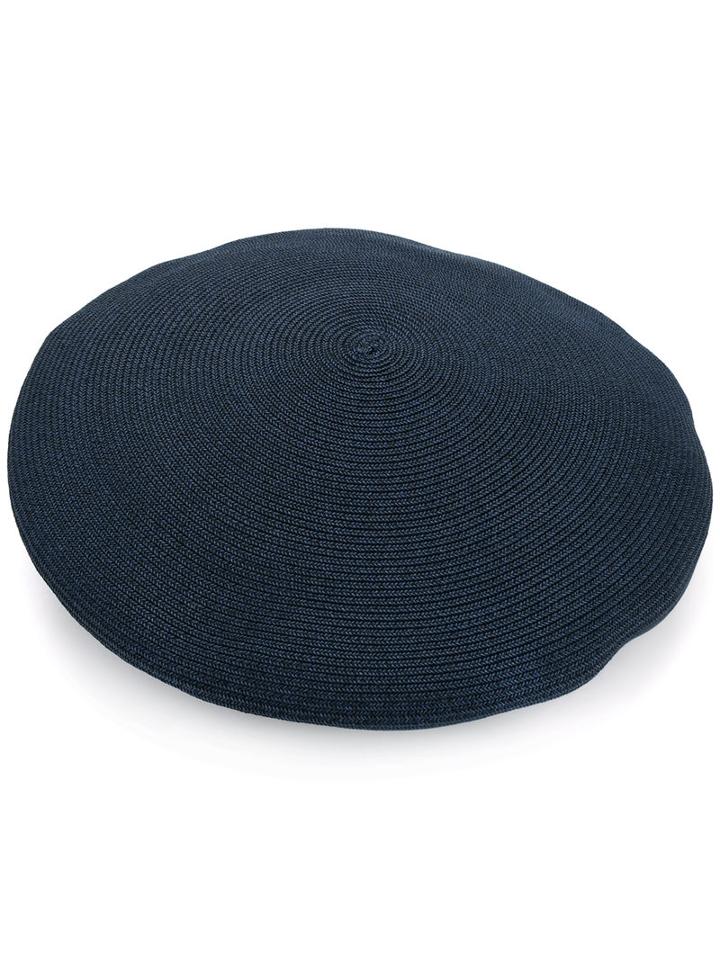 Kijima Takayuki - Ribbed Knit Beret - Men - Paper/polyester - One Size, Blue, Paper/polyester