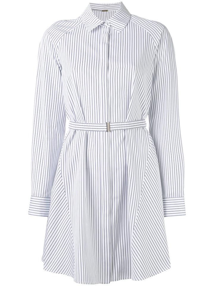 Adam Lippes Striped Shirt Dress, Women's, Size: 4, Blue, Cotton