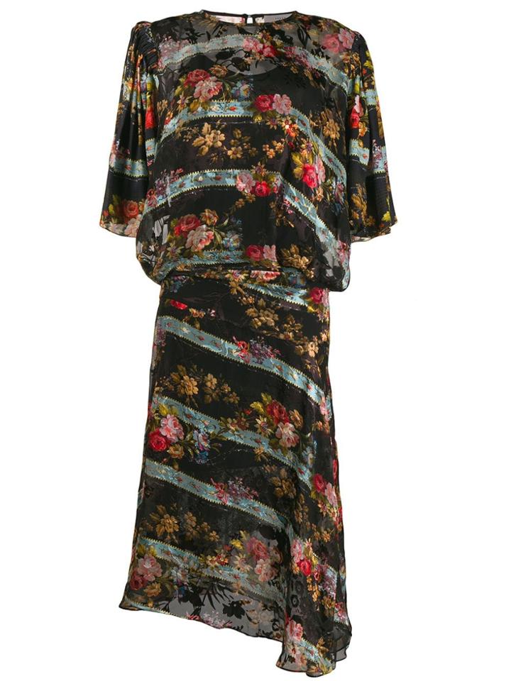 Preen By Thornton Bregazzi Tilda Devoré Dress - Black