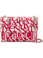 Lanvin Printed Logo Shoulder Bag - Red