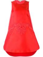 Antonio Berardi Embroidered Detail Voluminous Dress, Women's, Size: 42, Red, Polyester/silk