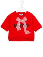 Moschino Kids Logo Print Cropped Sweatshirt, Girl's, Size: 12 Yrs, Red
