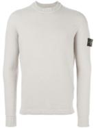 Stone Island Logo Patch Jumper, Men's, Size: Medium, Nude/neutrals, Wool/polyamide