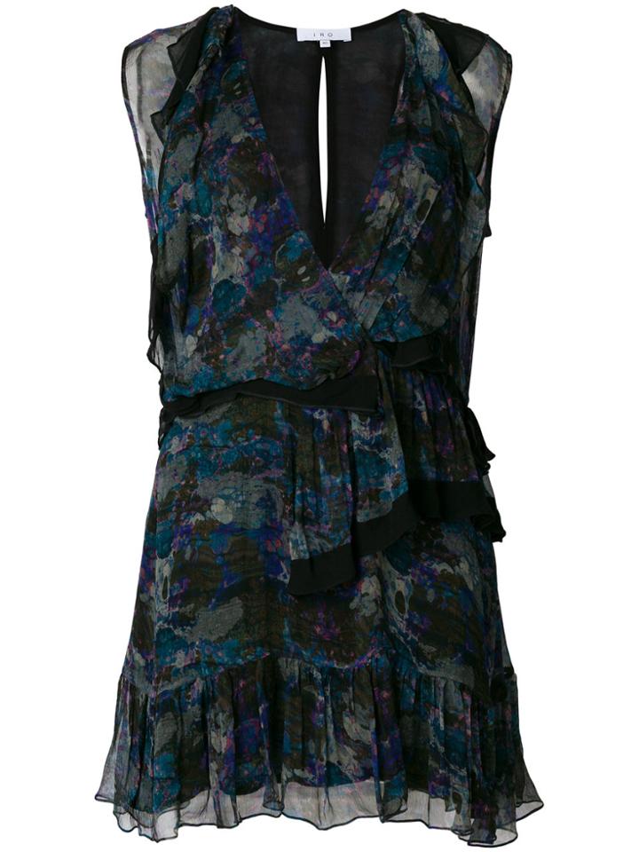 Iro Ruffle-trim Fitted Dress - Blue