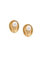 Oscar De La Renta Pearl Shell Earrings - Metallic