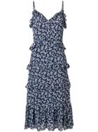 Michael Michael Kors Flared Floral Print Dress - Blue
