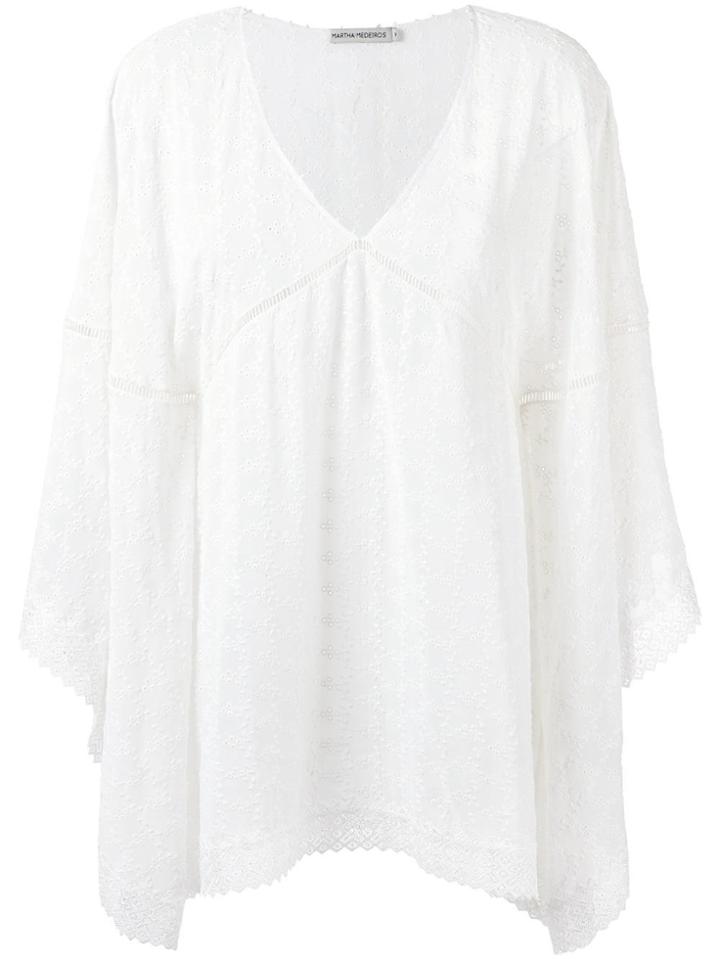 Martha Medeiros Embroidered Lucy Kaftan - White