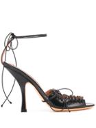Y/project Lace-up Stiletto Sandals - Black