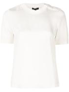 Rag & Bone Button Shoulder T-shirt - White
