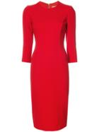 Michael Kors - Fitted Knitted Dress - Women - Polyester/spandex/elastane/rayon/wool - 8, Red, Polyester/spandex/elastane/rayon/wool