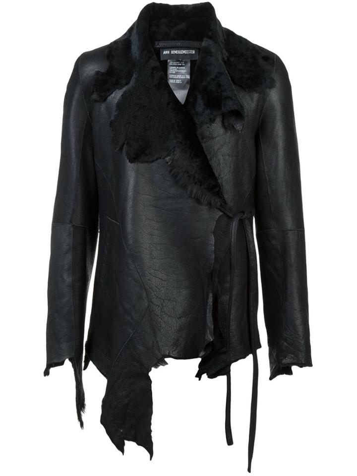 Ann Demeulemeester Side Fastening Jacket - Black