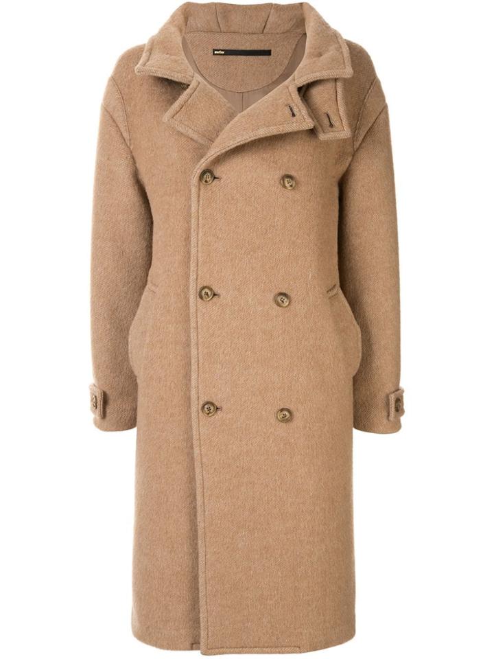 Muller Of Yoshiokubo Double Breasted Wool Coat - Brown