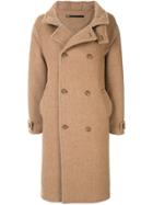 Muller Of Yoshiokubo Double Breasted Wool Coat - Brown