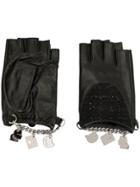 Karl Lagerfeld Charms Tweed Gloves - Black