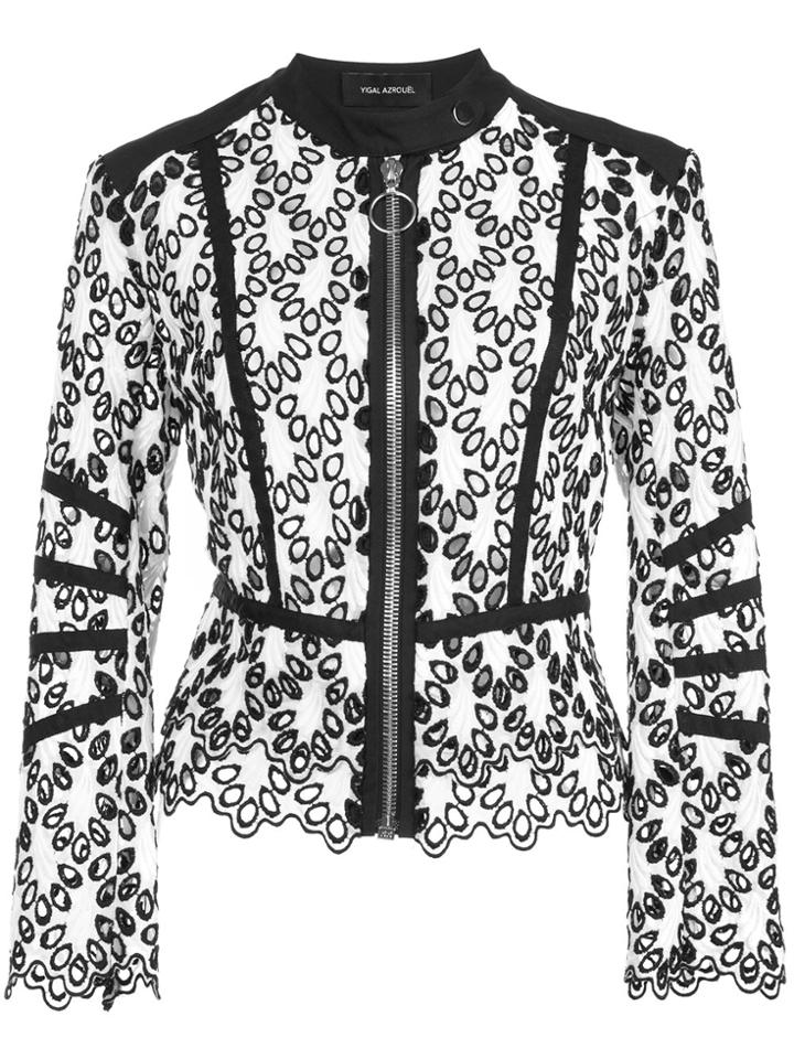 Yigal Azrouel Eyelet Detail Moto Jacket - Black
