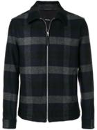 Theory Checked Shirt Jacket - Blue