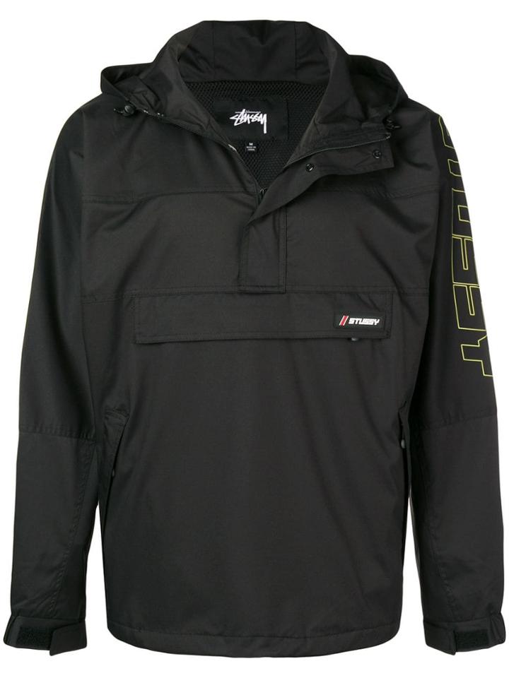 Stussy Logo Pull-over Jacket - Black