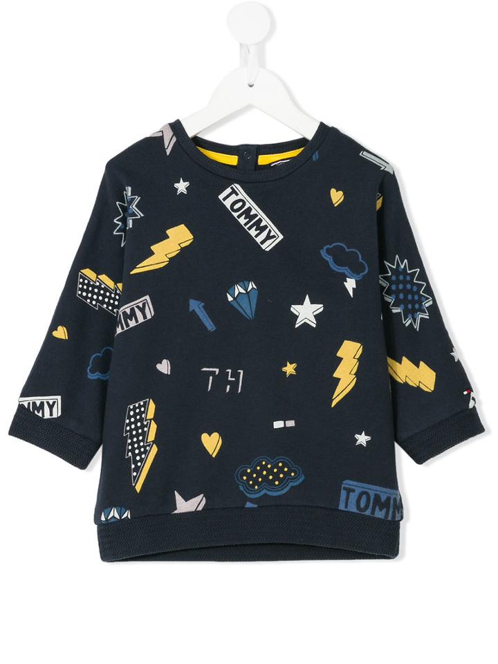 Tommy Hilfiger Junior - Printed Knitted Top - Kids - Cotton - 7 Yrs, Blue