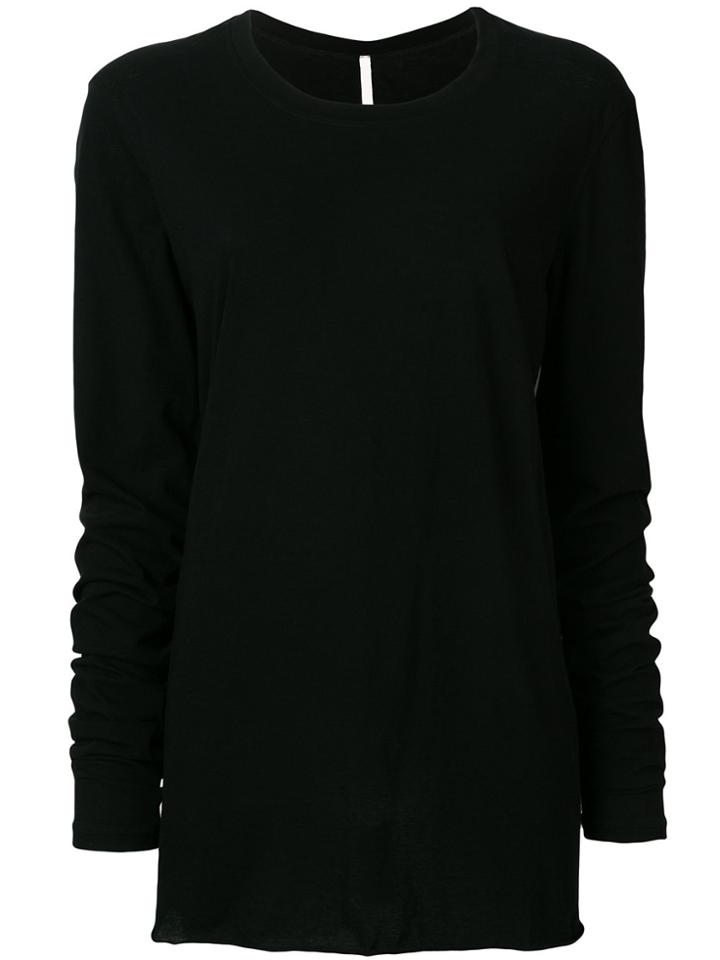 Isabel Benenato Oversized Jersey Top - Black