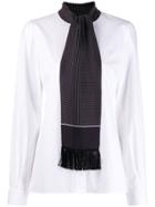 Dolce & Gabbana Scarf Detail Shirt - White