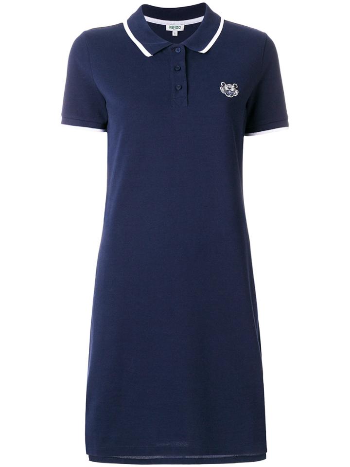 Kenzo Logo Crest Dress - Blue