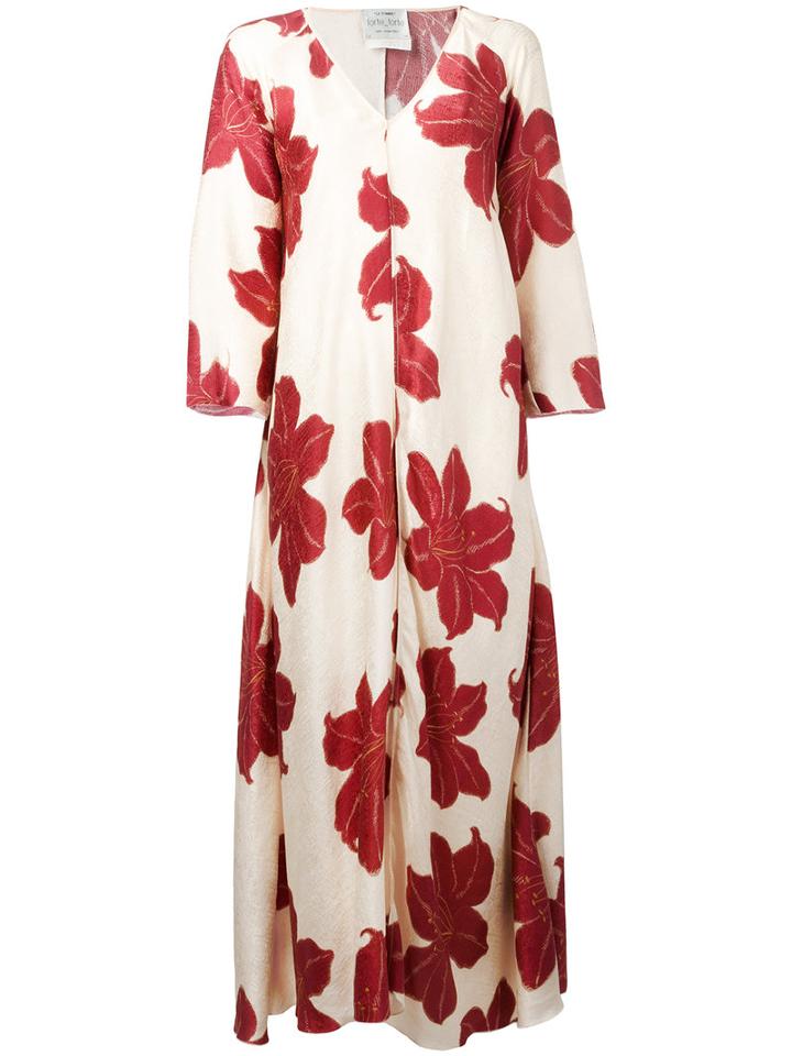 Forte Forte - Hibiscus Print Maxi Dress - Women - Silk - 2, Women's, Red, Silk