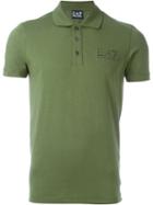 Ea7 Emporio Armani Embroidered Chest Logo Polo Shirt, Men's, Size: L, Green, Cotton