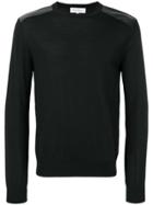 Salvatore Ferragamo Shoulder Patch Sweater - Black