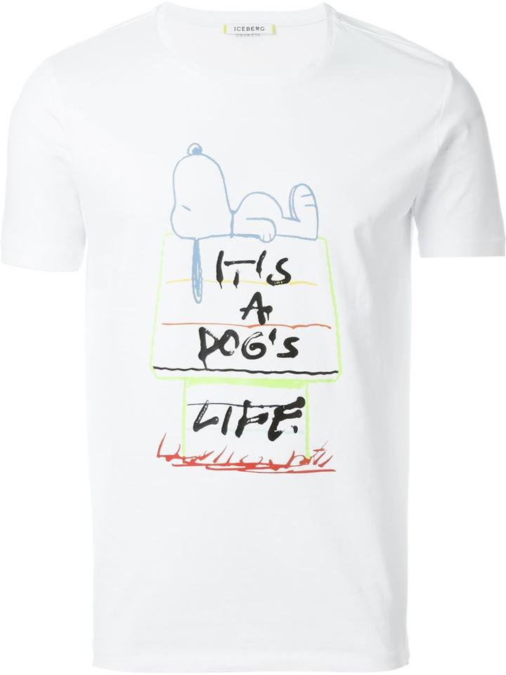 Iceberg Snoopy Dog Print T-shirt