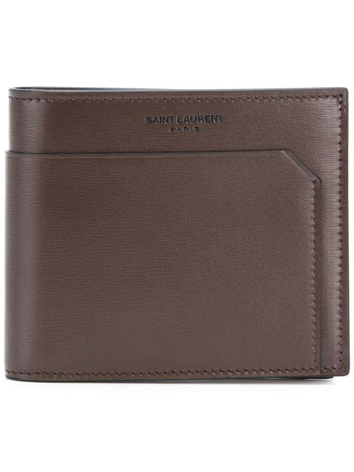 Saint Laurent Fragments Billfold Wallet - Brown