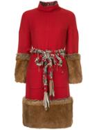 Chanel Vintage Fantasy Fur Dress - Red